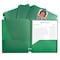 C-Line Products TwoPocket Heavyweight Poly Portfolio Folder with ThreeHole Punch, Green, 25PK 33933-BX - alternate 1